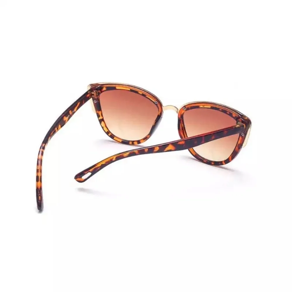 🍒 Black Leopard Retro Cat Eye 🐱 Sunglasses - Picture 6 of 14